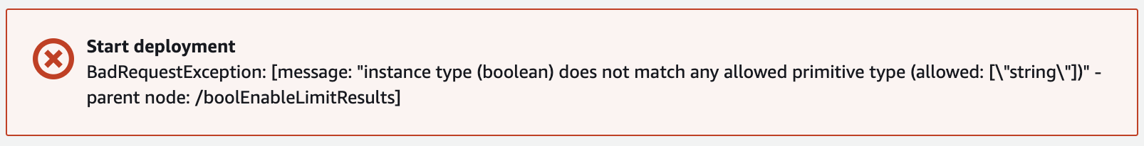 AppConfig JSON Validator Failure