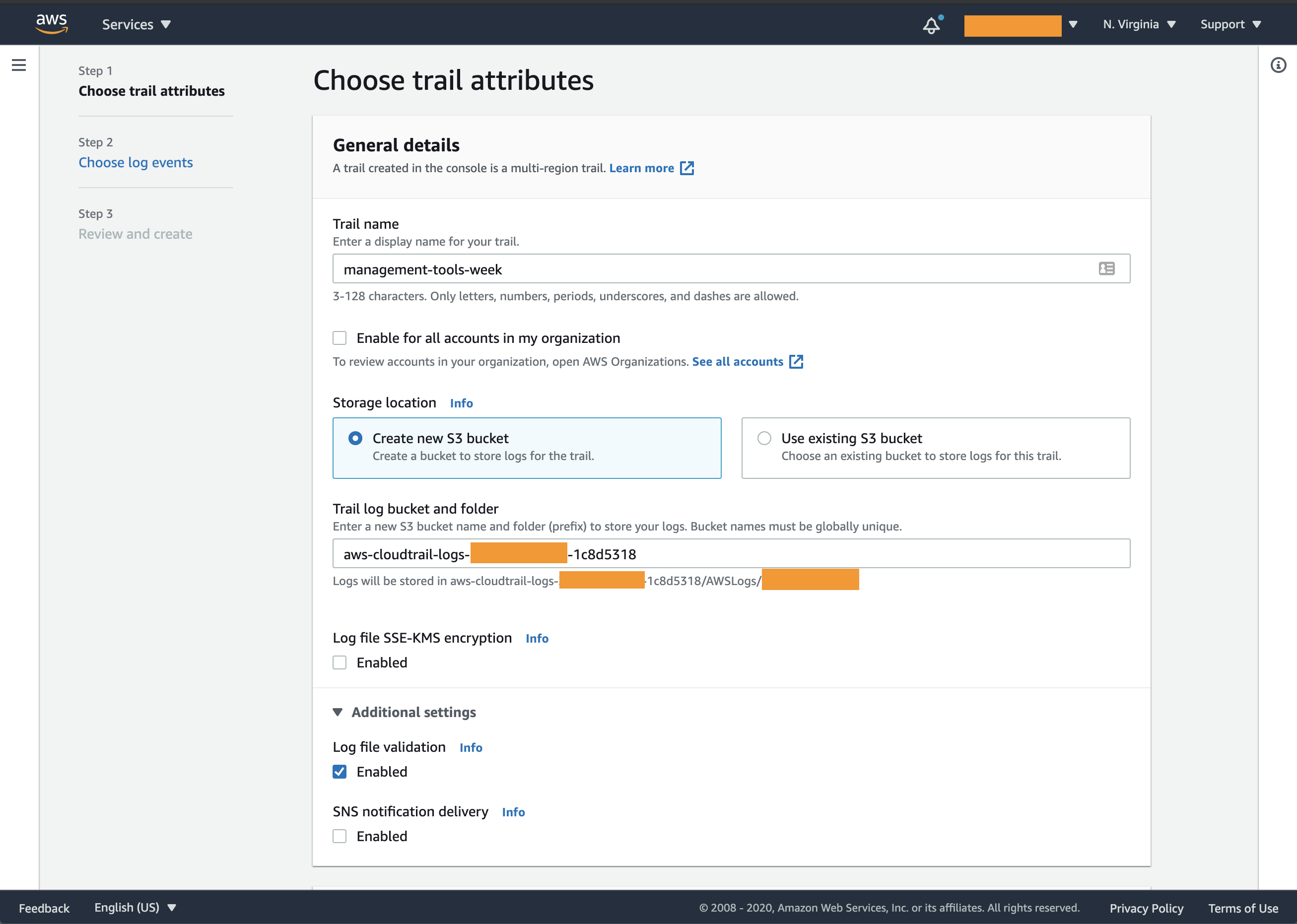 Create Trail Configuration