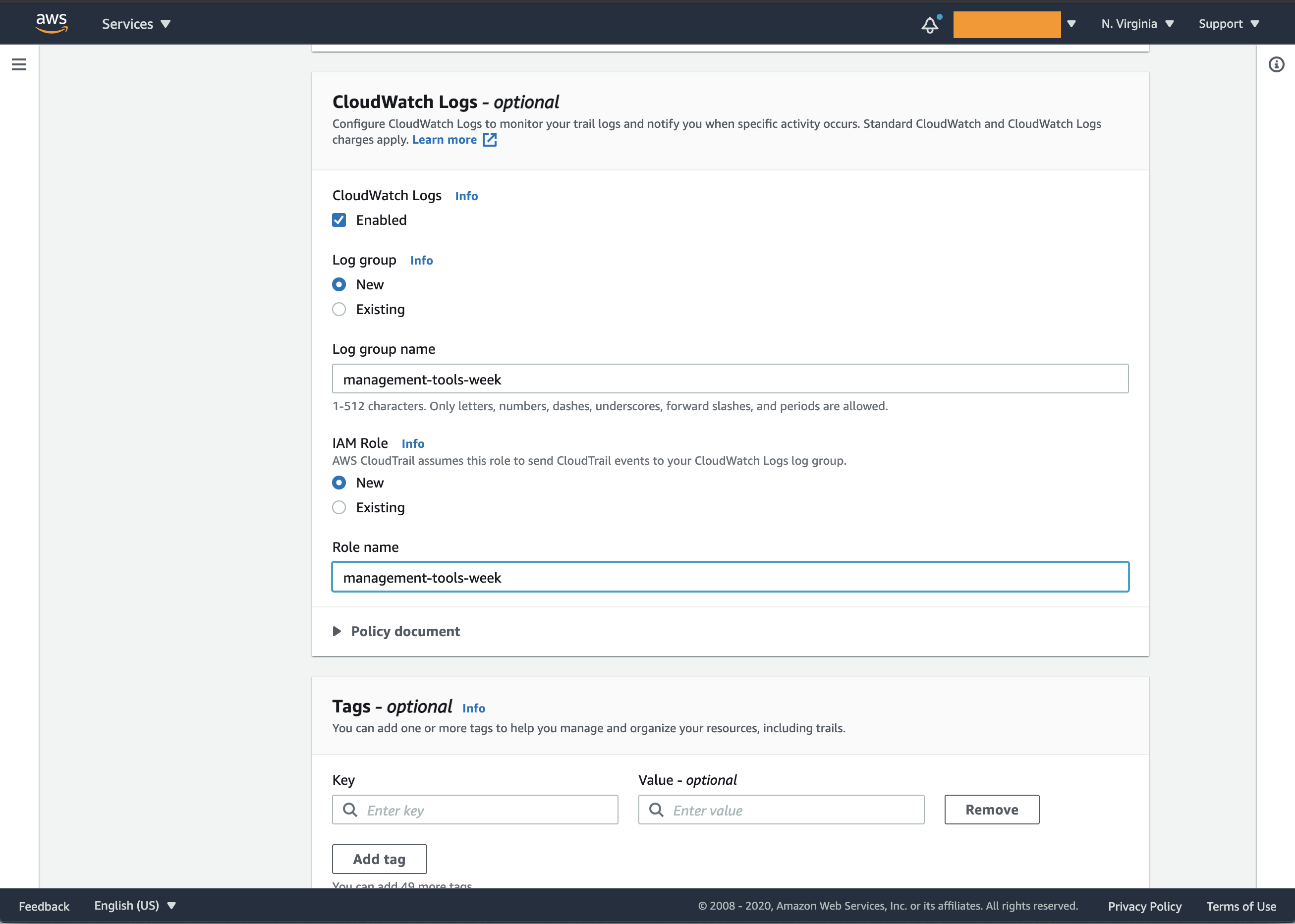 Create Trail Configuration 2