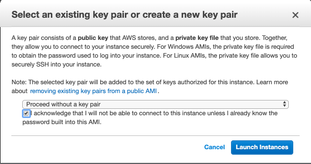 Select Key Pair