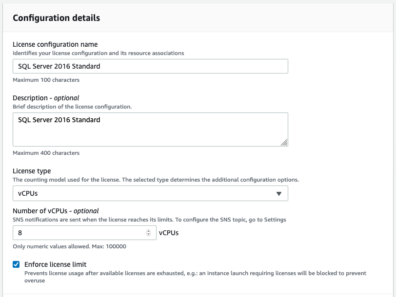 Configuration Details