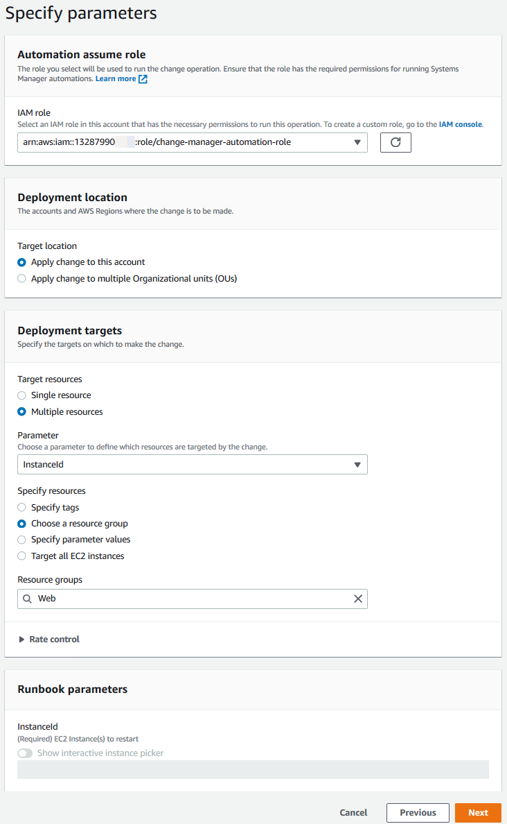 Change Manager Aws Management And Governance Tools Workshop